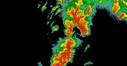 Thunderstorm Doppler Radar Time Lapse Stock Footage