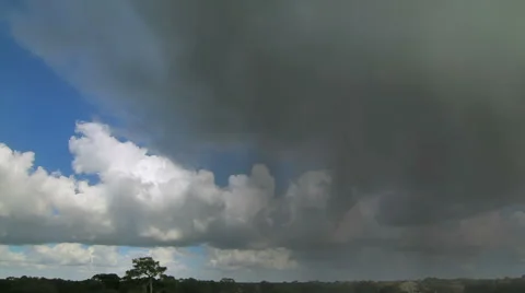 A thunderstorm ends with a rainbow (1080p 23.976) Stock Footage 68332175