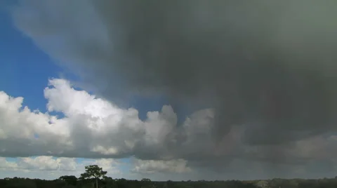 A thunderstorm ends with a rainbow (1080p 29.97) Stock Footage 68332139