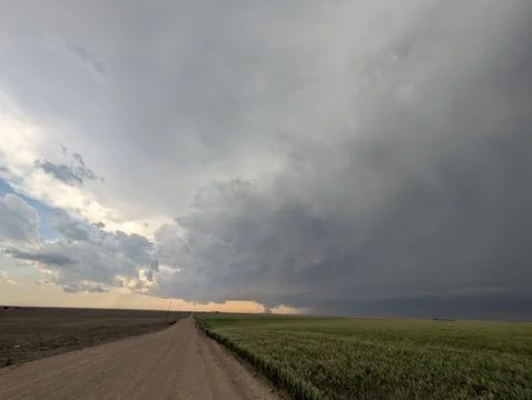 Thunderstorm forms a Tornado Stock Photos