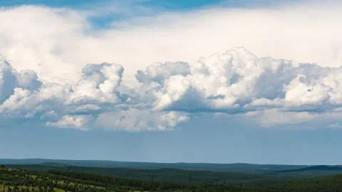 Thunderstorm front. Movement of cumulonimbus clouds Stock Footage 202637330