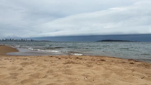 A thunderstorm front in Uruguay. Stock Footage 254361115