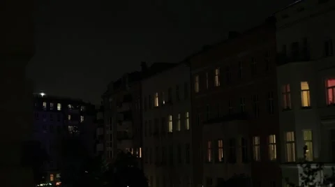 Thunderstorm with heavy lightning in the city Stock Footage 52103407