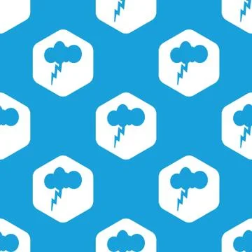 Thunderstorm hexagon pattern Illustrazione stock