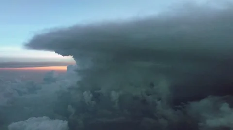 Thunderstorm at hight altitude Stock Footage 41205478