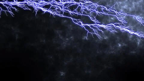 Thunderstorm, lighting. Lightning strike. Natural phenomenon. Heavy storm b.. Stock Illustration