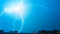 The thunderstorm with lightning above the city. time lapse 4k or 4k+ Resolution