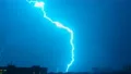 The thunderstorm with lightning above a city. time lapse 4k or 4k+ Resolution