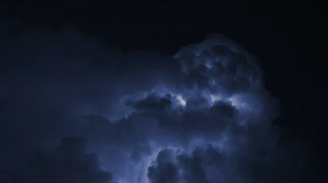 Thunderstorm with lightning Stock Footage 417072