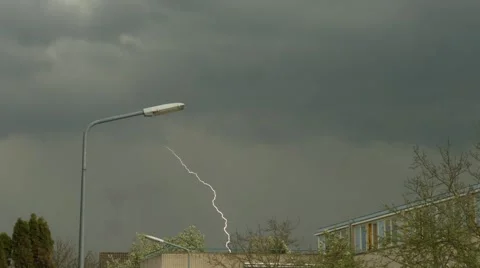 Thunderstorm with lightning Stock Footage 62211722