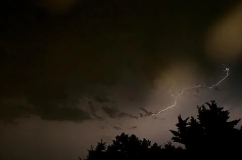 Thunderstorm with lightníng Stock Photos