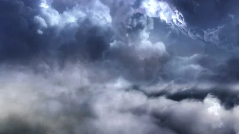 Thunderstorm, lightning strike on the dark cloud surface. Stock Footage 172256891