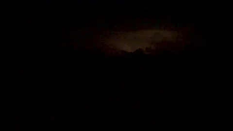 Thunderstorm with lightning strikes illuminating the sky at night. Stock-Footage 132426597