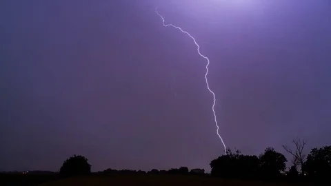 Thunderstorm loopable open field Video stock 77548308