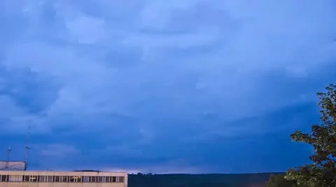 Thunderstorm in the Night Stock Footage 10893407