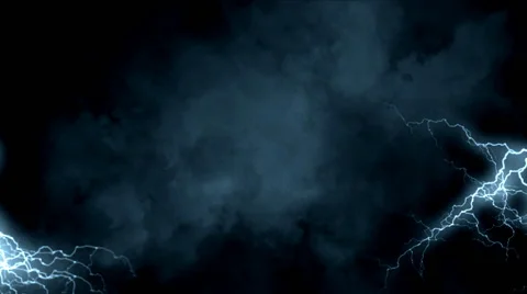 Thunderstorm in the night sky Stock Footage 52264432