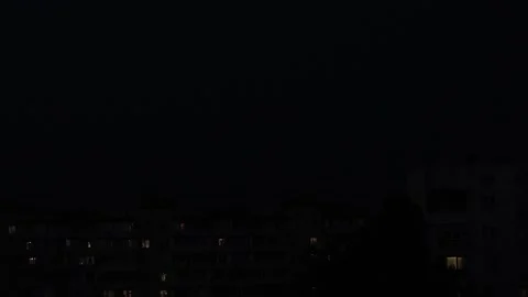Thunderstorm in the night sky Video stock 335320640