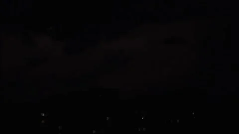 Thunderstorm at night time slow motion Stock Footage 210036810