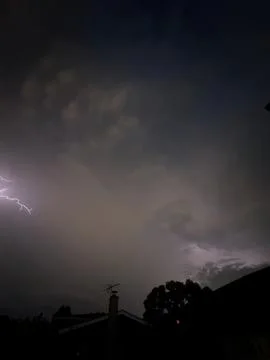 Thunderstorm Nightscape Stock Photos