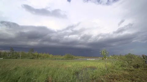 Thunderstorm in the north in summer 動画素材 170056519