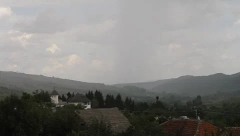 Thunderstorm over Apostolache Monastery Video stock 8564172