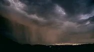 Thunderstorm Over City Stock Footage