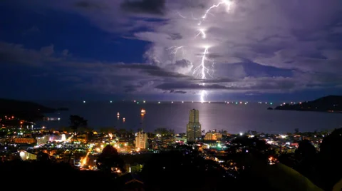 Thunderstorm over the sea 動画素材 36552072