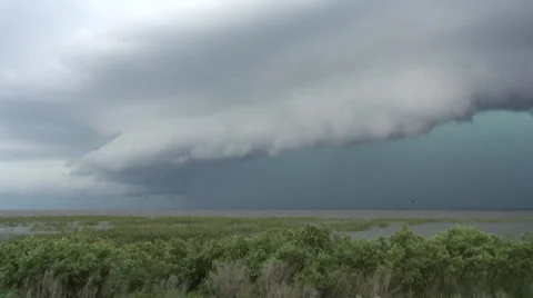 Thunderstorm over water Stock Footage 59934136