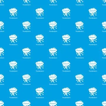 Thunderstorm pattern seamless blue Illustrazione stock