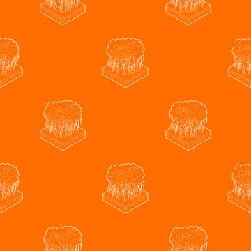Thunderstorm pattern vector orange Stock Illustration