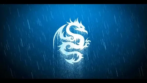 Thunderstorm Rain Metal Logo After Effects stock