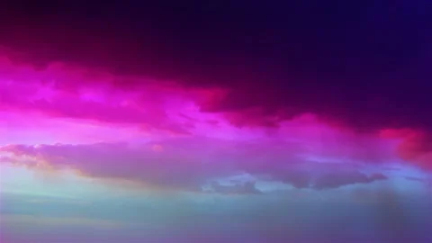 Thunderstorm at Red Sunset Stock Footage 106464712