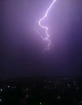 A thunderstorm in the sky 스톡 사진