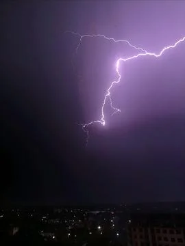 A thunderstorm in the sky Stock Photos