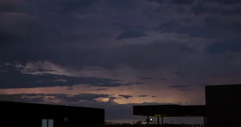 Thunderstorm Sky Timelapse Stock Footage 155745086