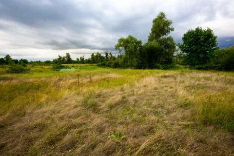Thunderstorm in steppe Stock Photos