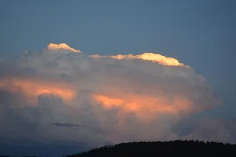 Thunderstorm at Sunset Foto stock