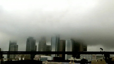 Thunderstorm Time Lapse Through the City Stock Footage 533926