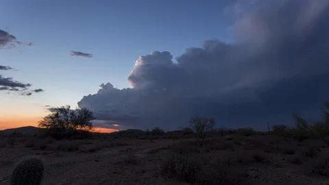 Thunderstorm Timelapse Using Motion Controller - New River, Arizona Stock-Footage 95547533