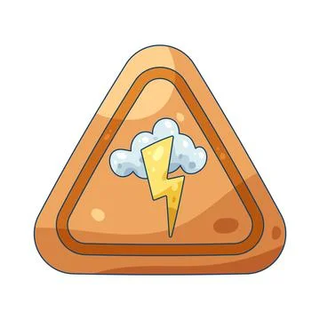 Thunderstorm warning Stock Illustration