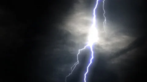 Thunderstorms, clouds with thunder and lightning Stock Footage
