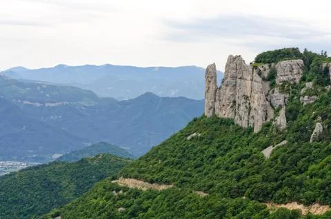 Thunderstorms in the mountains Stock Photos