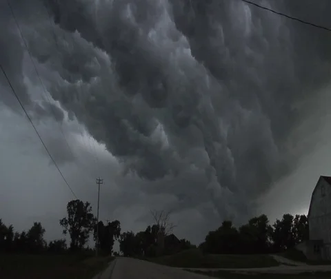 Thunderstorms Overhead Stock Footage 120098073
