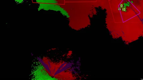 Thunderstorms with tornado warning and lightning on severe weather radar screen Stock Footage 157930379