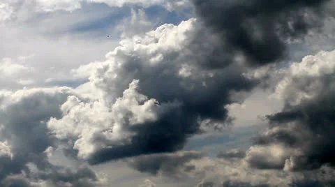 Thundery Clouds (Time lapse) Stock Footage 25437374