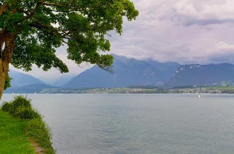Thuner lake, Canton of Bern, Switzerland Stock Photos