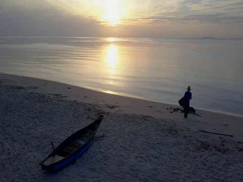 Thung Wao Lan beach, Chumphon, Thailand. Stock-Footage 77284520