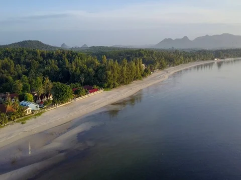 Thung Wao Lan beach, Chumphon, Thailand. Stock Footage 77284975