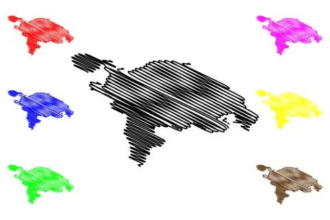 Thurgau map vector.... Stock Illustration