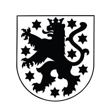 Thuringen coat of arms vector silhouette illustration isolated Stock Illustration